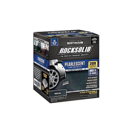 Rust-Oleum Epoxy Floor Paint RockSolid Pearlescent Smoky Blue 80 oz Pearlescent Smoky Blue 306328