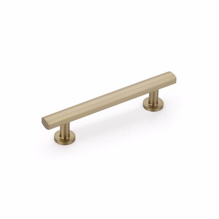 Schaub 4in Center to Center Heathrow Cabinet Pull Signature Satin Brass Finish 553-SSB