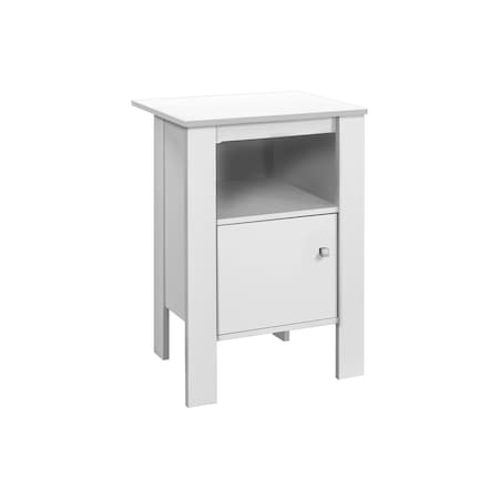 Homeroots 24" White Wood End Table With Shelf 332736