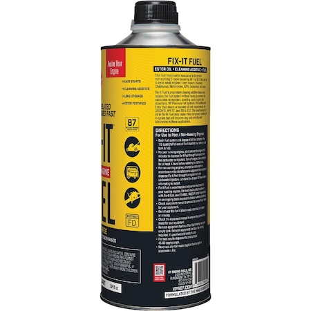 Vp Racing Fuels 32 Oz. Fix-It Fuel System Cleaner with Mechanic In-a-Bottle 6635