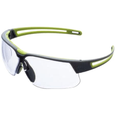Uvex Semi-Rimless Safety Glasses with Black Frame, Clear Lens and Hydroshield Coating AS01CLHS