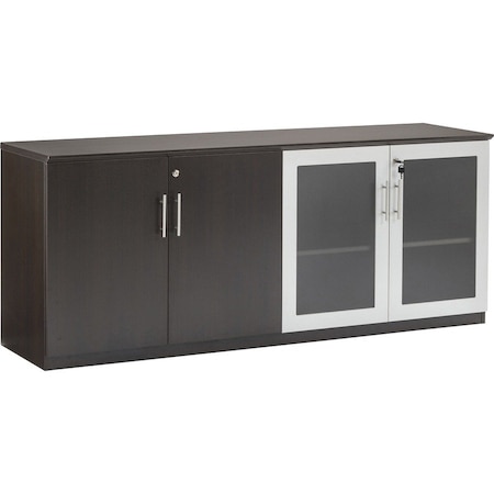 Mayline Low Wall Cabinet, Medina, w/Doors, Mocha MVLCLDC