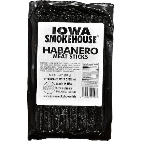 Iowa Smokehouse Meat Stick, Habanero, 16 oz IS-16MSH