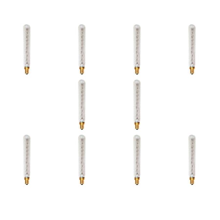 Bulbrite Incandescent T6.5 Candelabra Screw Base E12 Light Bulb, 9W, Clear, 10PK 861052