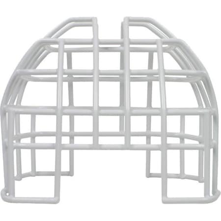 Safety Technology International Wire Cage, Steel, Surface Mount, 6 3/4 in W x 7 1/2 in H x 6 1/8 in D, White STI-9708
