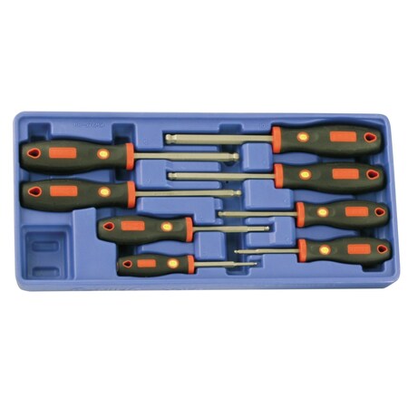 Genius Tools 8 Piece Metric Wobble Hex Screwdriver Set. HR-578MW