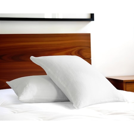 Homeroots Set of Two Ivory Linen Pillowcases 520682