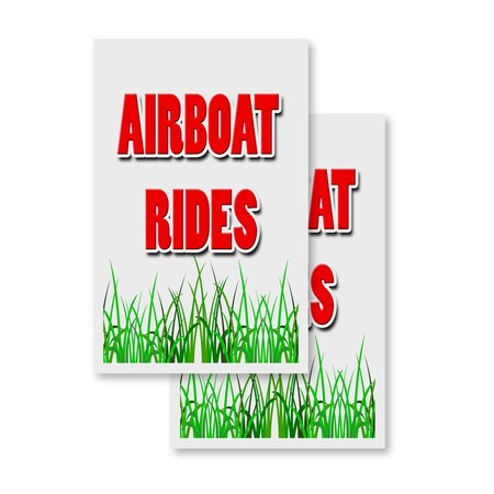 Signmission Airboat Rides, Vinyl Decals Only 24 Inch x 36 Inch, Vinyl Decal, 2PK DSB-2436-2PACK-Airboat Rides