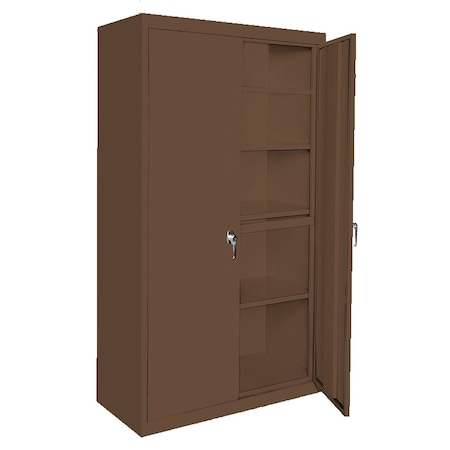 Steel Cabinets Usa Adjustable Storage Cabinet, 72 in H, 36 in W, Walnut, 4 Shelves AAH-36RB-WAL