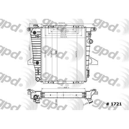 Global Parts Distributors Radiator 1721C