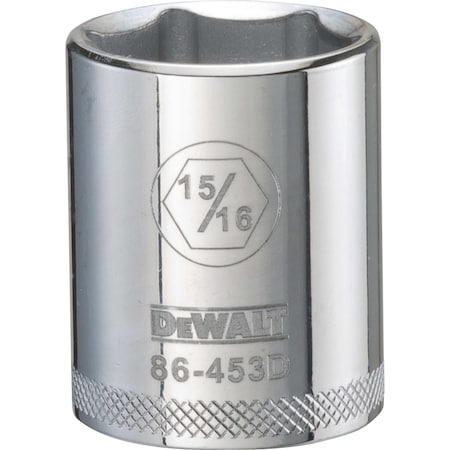 Dewalt Drive Socket, 6-Point, 15/16in - 1/2in DWMT86453OSP