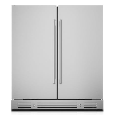 Yeego 30 Inch 60 Can & 20 Bottle Dual Zone Outdoor Wine and Beverage Fridge YG-BC-170A2EQ(B)