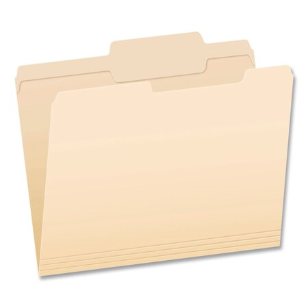 Pendaflex Reinforced Top Tab Manila File Folder, 2/5-Cut Tabs: Right of Center Position, Letter, Manila, 100PK R752 2/5 RC
