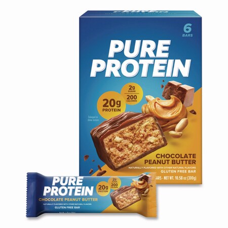 Balance Bar Pure Protein Bar, Chocolate Peanut Butter, 1.76 oz Bar, 6PK NRN13805