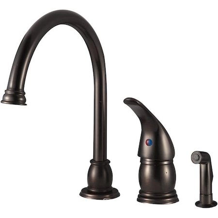 Lightluz Designer Pedestal Goose Neck Rv Kitchen Faucet, Venetian Bronze LI2468523