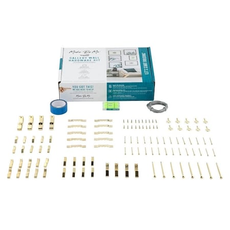 National Hardware Made By Me Series Gallery Wall Hardware Kit, Steel, Brass N900-004