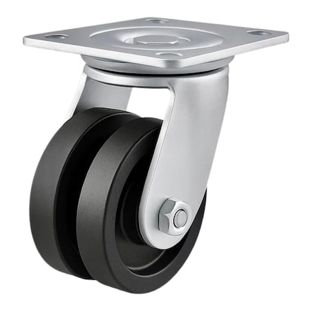 Hyw Products Heavy Duty Caster 4in V-Groove Wheel, Swivel 40-40S-A1-VG