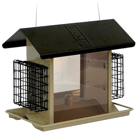 Stokes Select Large Bird Hopper Feeder, 8 lb, MetalPlexiglas, 109 in H 38111