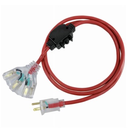 Extraer SJTW Extension Cord, 16 AWG, Outdoor, 16/3, Orange, 100 ft EX3238288