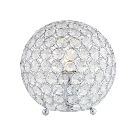 Jonathan Y Gemma 8.25" Acrylic/Metal LED Table Lamp, Clear JYL1042A