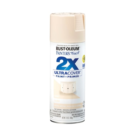 Rust-Oleum Spray Paint, Ivory, Gloss, Solvent, 12 Oz 334035