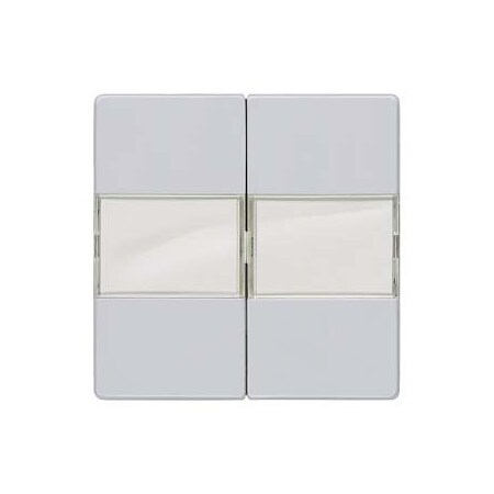 Siemens DELTA i-system aluminum-metallic Rocker switch with label for series/double 5TG6252
