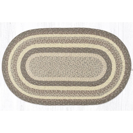 Muebles Capitol Importing 27 x 45 in. C 9-113 Khaki Oval Braided Rug MU2215419