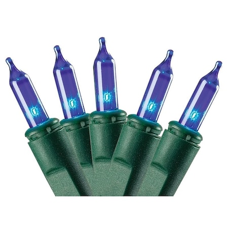 Hometown Holidays Light Set, Christmas, 120 V, 408 W, 100Lamp, Incandescent Lamp, Blue Lamp U10Y082D