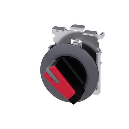 Siemens Selector switch, illuminable, 30 mm, round, metal, matte, red 3SU1062-2DF20-0AA0