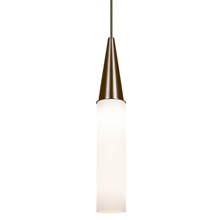 Besa Lighting Besa Metro 16 Pendant, Opal Matte, Bronze Finish, 1x 9W MAX E26 Base 1JT-METRO16-LED-BR