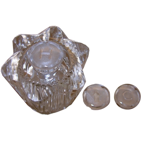 Westlake Pipe & Fittings Streamway Hot Cold or Diverter Clear Tub & Shower Handle Kit HC-139