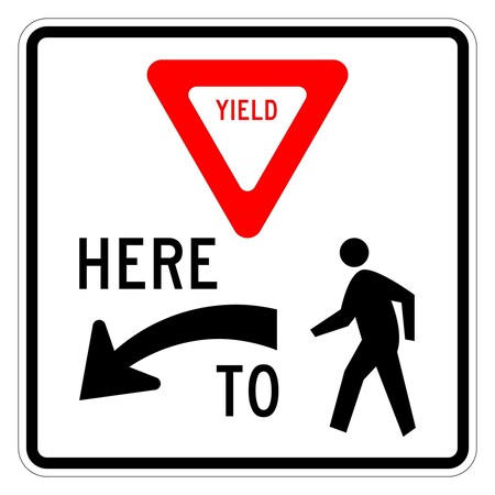 Sign Solutions Usa Traffic Sign, 30 in Width, Aluminum Sign, Square DUS06DWT3030R1-5L