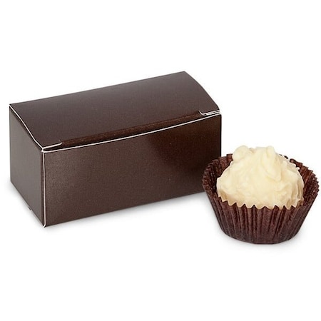 Nashville Wraps Chocolate Candy Truffle Boxes, 2-5/8x1-5/16x1-1/4, Holds 2, 50PK TC2CH