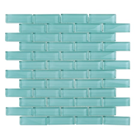 Apollo Tile Sky Blue 11.9 in x 11.9 in Glass Glossy Floor and Wall Mosaic Tile 4.92 sqft/case, 5PK APLBR88041A