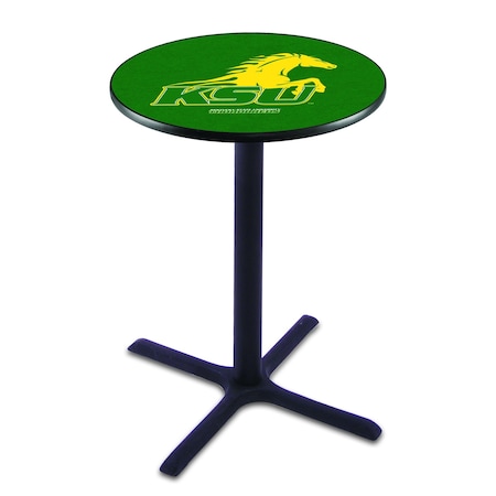 Holland Bar Stool Co 42" Blk Wrinkle Kentucky State University Pub Table, 36" dia. Top L211B4236KYStUn