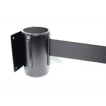 Captain Cold 13 ft. Black Belt Wall Mounted Belt Barriers - Black Finish CA2677487
