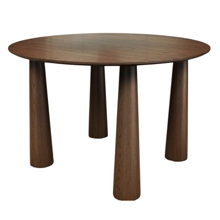 Homeroots 79" Walnut Solid Wood Oval Dining Table 721116