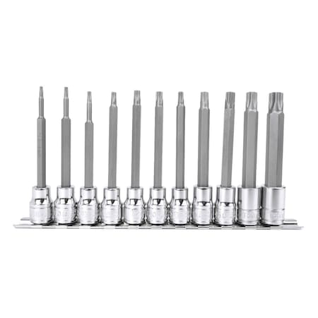Genius Tools 11 pc. 3/8in Dr. Pentacle Bit Socket Set BS-311PL