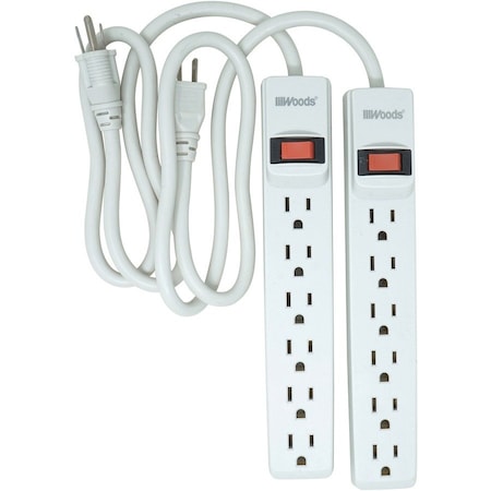 Southwire Outlet Tap, Surge, 6 Outlet(s) 2.5 ft. 41346