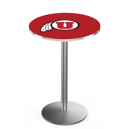 Holland Bar Stool Co 36" Stainless Steel Utah Pub Table, 36" dia. Top L214S3636UtahUn