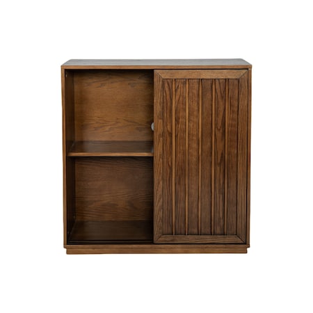 Homeroots 32in Brown Wood Accent Cabinet 691680