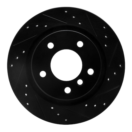 Dynamic Friction Co DFC Brake Rotor - Drilled and Slotted - Black 633-31047R