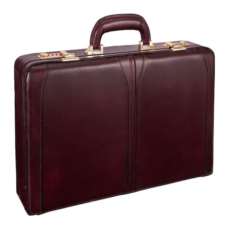 Mckleinusa Mcklein USA 3.5 in. Lawson Leather Attach Briefcase, Burgundy - V Series 80456