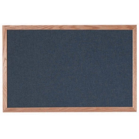 Aarco Designer Fabric Bulletin Board w/ an Oak Frame, Frame: Clear Lacquer, Board: Black 24''Hx36''W OF2436028