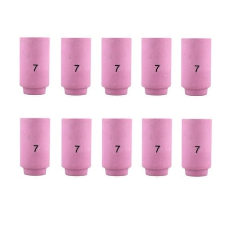 Star Tech Weld TIG Ceramic Cup #7, 7/16in Alumina Nozzle Fit Tig 9, 20, 25, 10PK 13N11