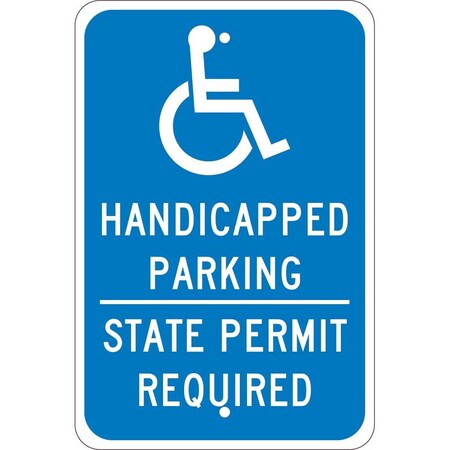 Nmc State Handicapped Parking Permit Required Texas Sign, TMS337J TMS337J