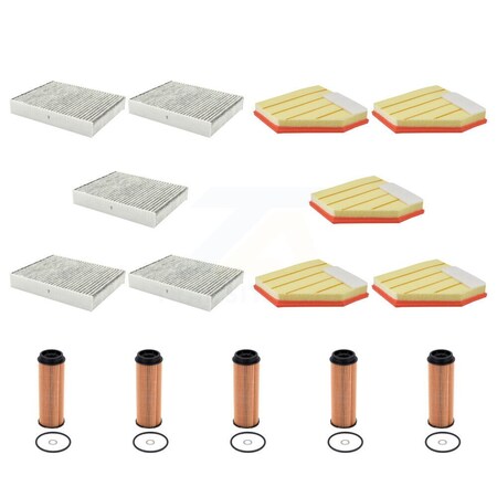 Pur 5x Air + 5x Cabin + 5x Engine Cartridge Oil Filter 15 Total Kit For