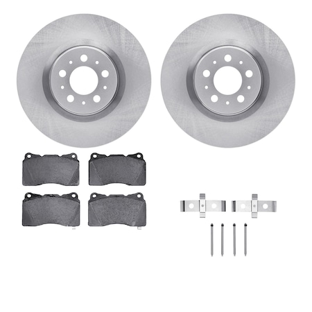 Dynamic Friction Co DFC Brake Rotor with 5000 Brake Pads and Hardware Kit 6512-27214