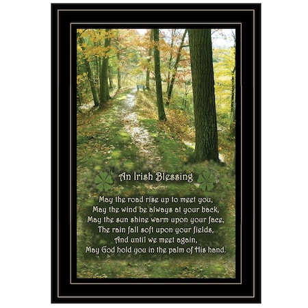 Homeroots Irish Blessing 2 Black Framed Print Wall Art 406574