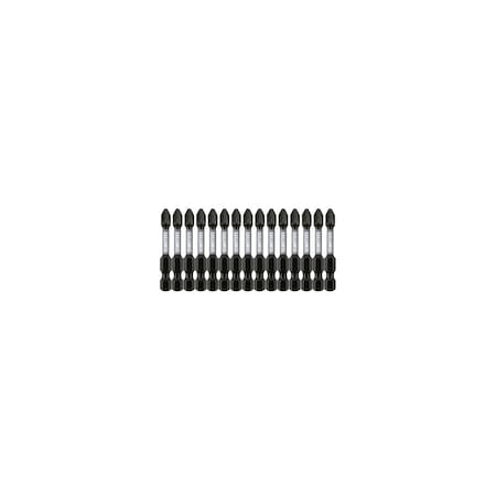 Master Mechanic Impact Power Bit, Phillips #2, 2 In , 15PK 255387